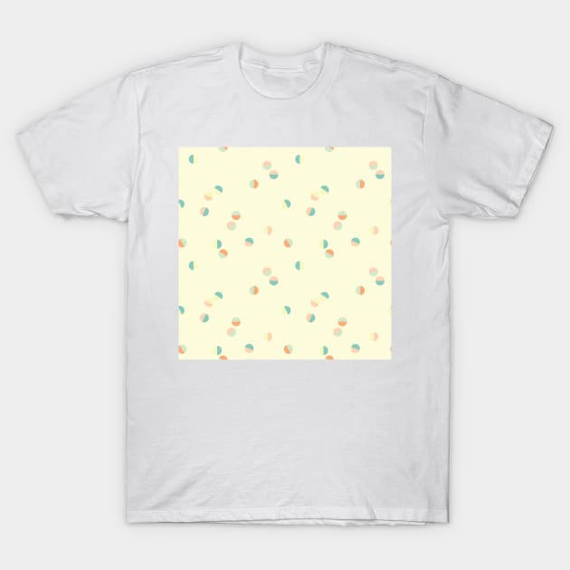 Scattered Dots Minimalist Geometric Pattern - Cute Pastel Combo T-Shirt by Charredsky